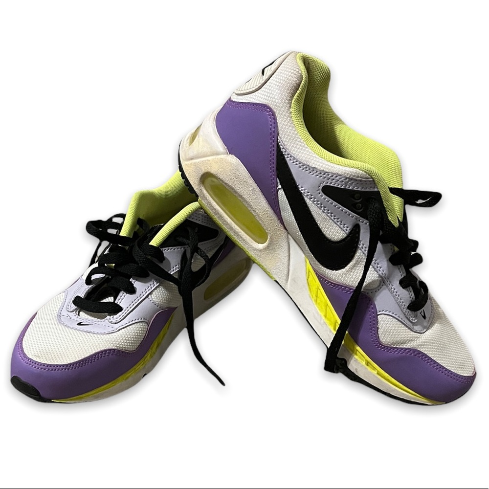 EUC Purple, Black, Neon and White Nike AirMax in Women’s size 8